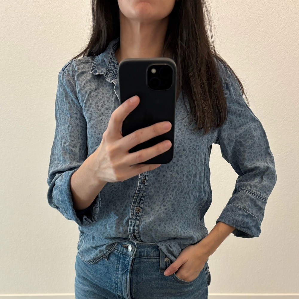 Stylish Denim Button-Up Shirt